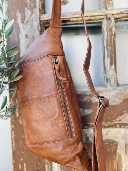 Bumbag JUNE - BIG Cognac - VIAMAJA.DK
