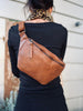 Bumbag KATIE flettet - Cognac