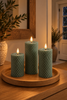 LED Blokklys / Grønn Harlekin – 3 stk med fjernkontroll