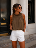 Bluse topp Lucina - Brown