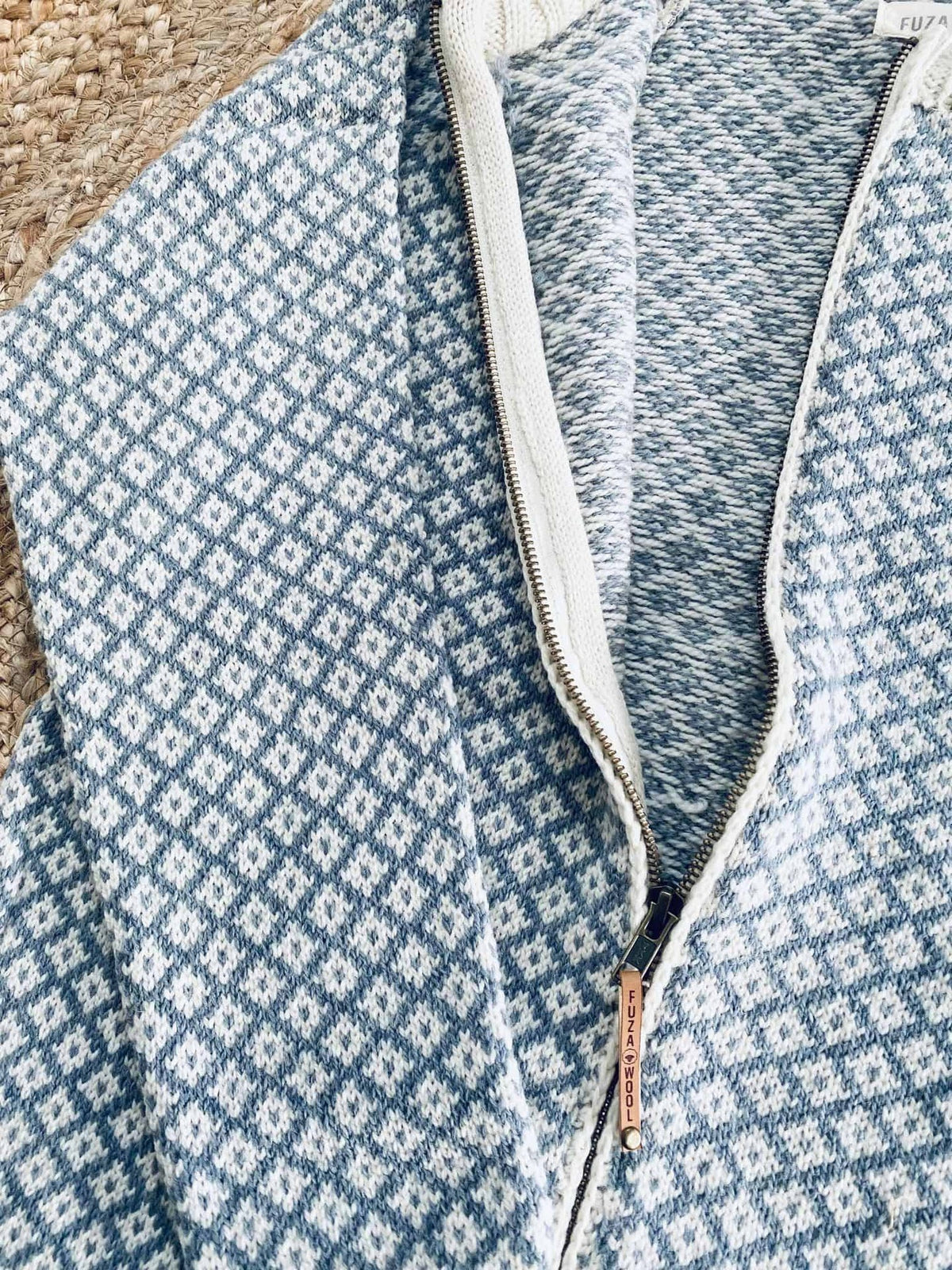 Cardigan i merinould – Iris blue L - VIAMAJA.DK
