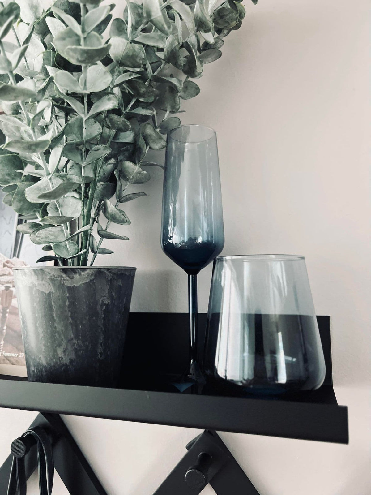 Champagneglas LUX - Royal blue 195ml - VIAMAJA.DK