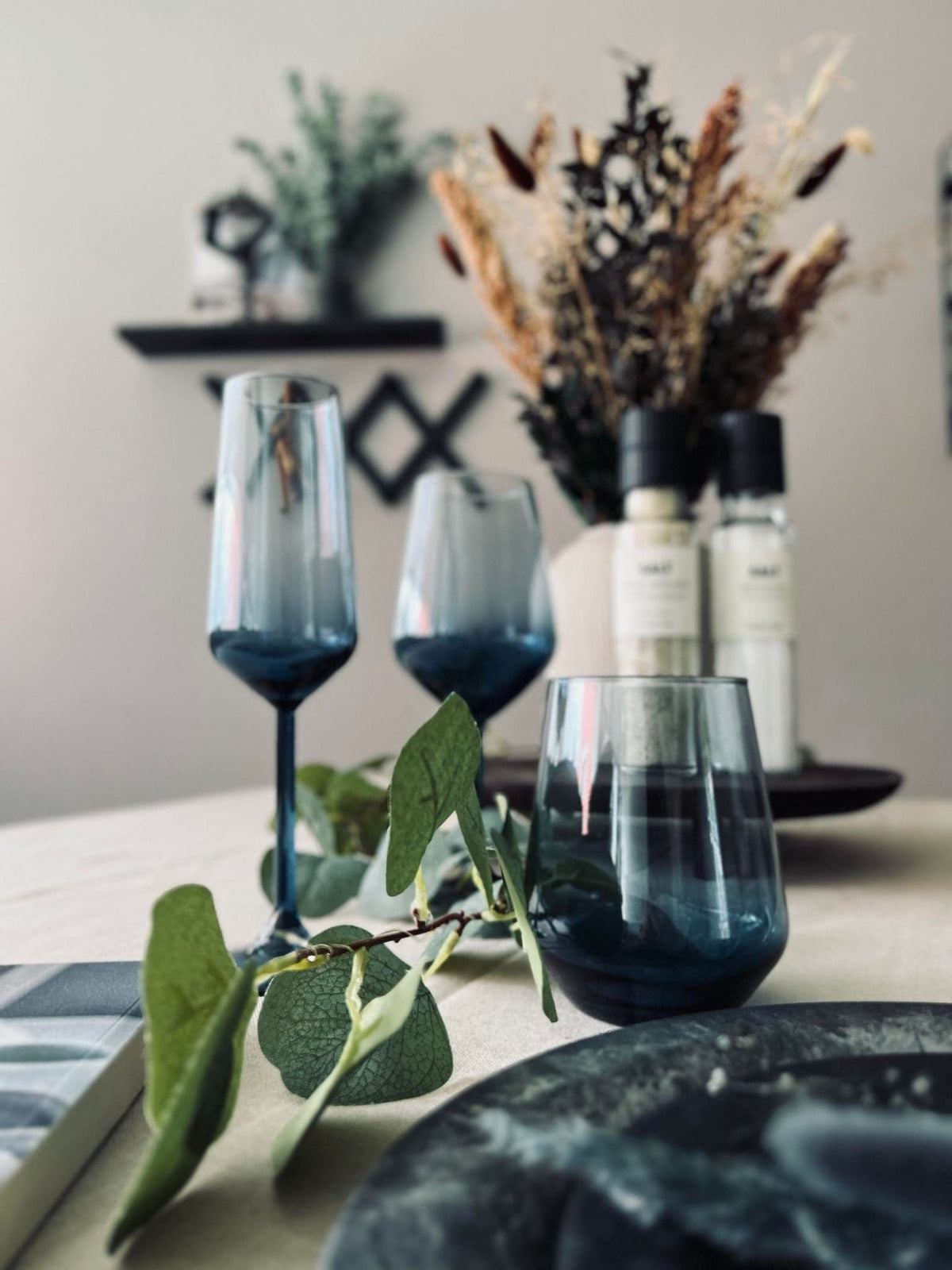 Champagneglas LUX - Royal blue 195ml - VIAMAJA.DK