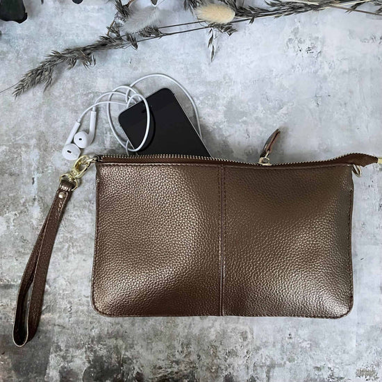 Clutch / taske OFELIA - Bronze - VIAMAJA.DK