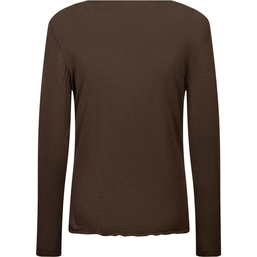 Bluse Drew Cashmere mix - Dark Brown