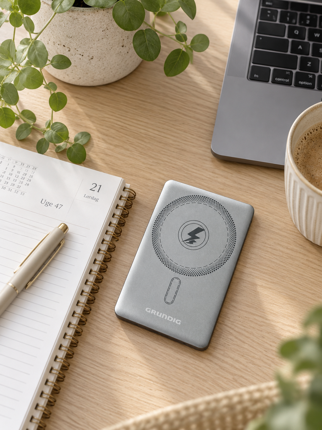 Trådløs Powerbank 5000 mAh – Ultra Tynn