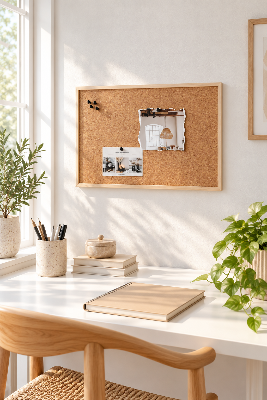 kork oppslagstavle med natur ramme - 60x40
