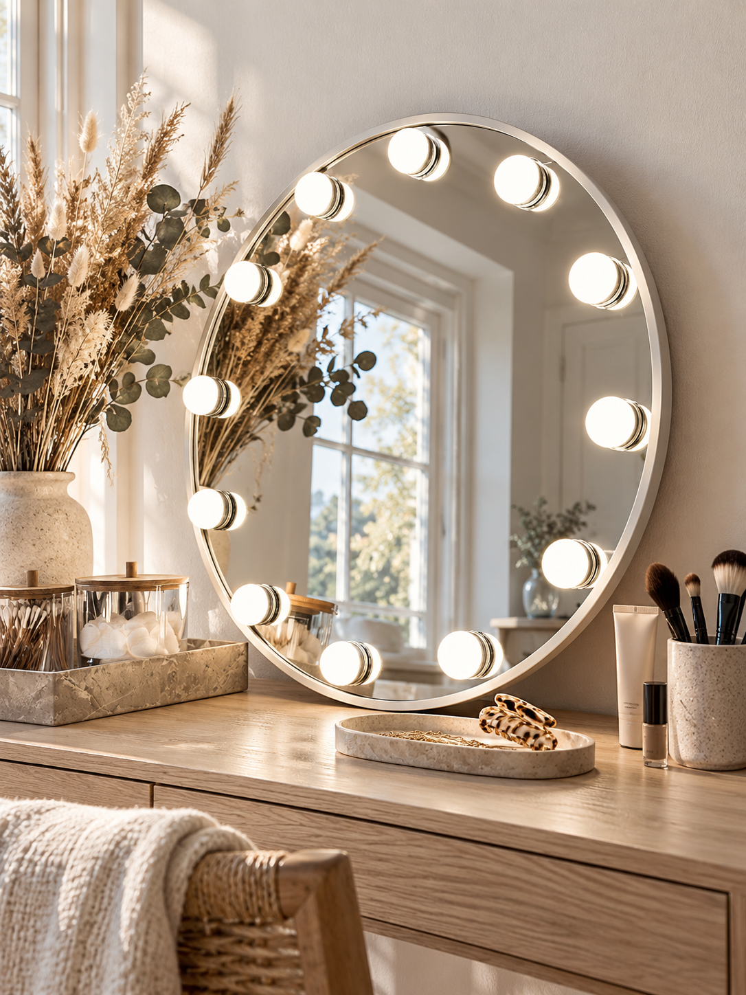 Hollywood Makeup Speil med lys - Dia 50cm