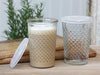 Fransk kaffeglass m. mønster og lokk - 500 ml