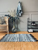 Gulvteppe i denim og jute - 60x90 cm