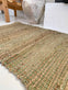 Gulvtæppe i Oliven skind og jute / bademåtte – 60x90cm - VIAMAJA.DK
