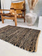Gulvtæppe i skind og jute / bademåtte - 70x140 - VIAMAJA.DK