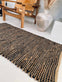Gulvtæppe i skind og jute / bademåtte - 70x140 - VIAMAJA.DK