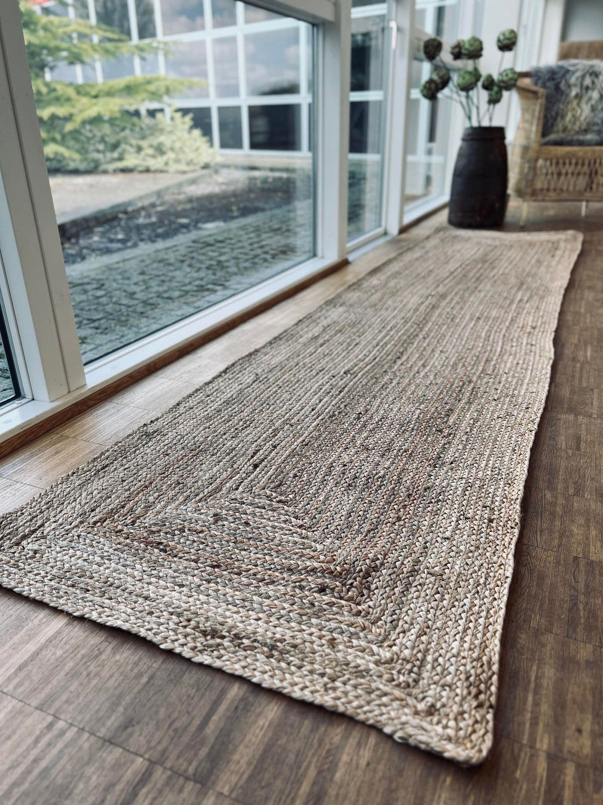 Gulvtæppe jute – 70x200 cm - VIAMAJA.DK