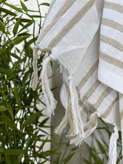 Hammam håndklæde - COTTON Beige Økotex - VIAMAJA.DK