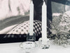 Høy Diamant Lysestake i klart glass