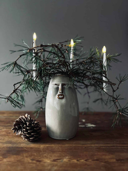 Juletræslys med 10 lys på klemme - 3d væge // Ink fjernbetjening - VIAMAJA.DK
