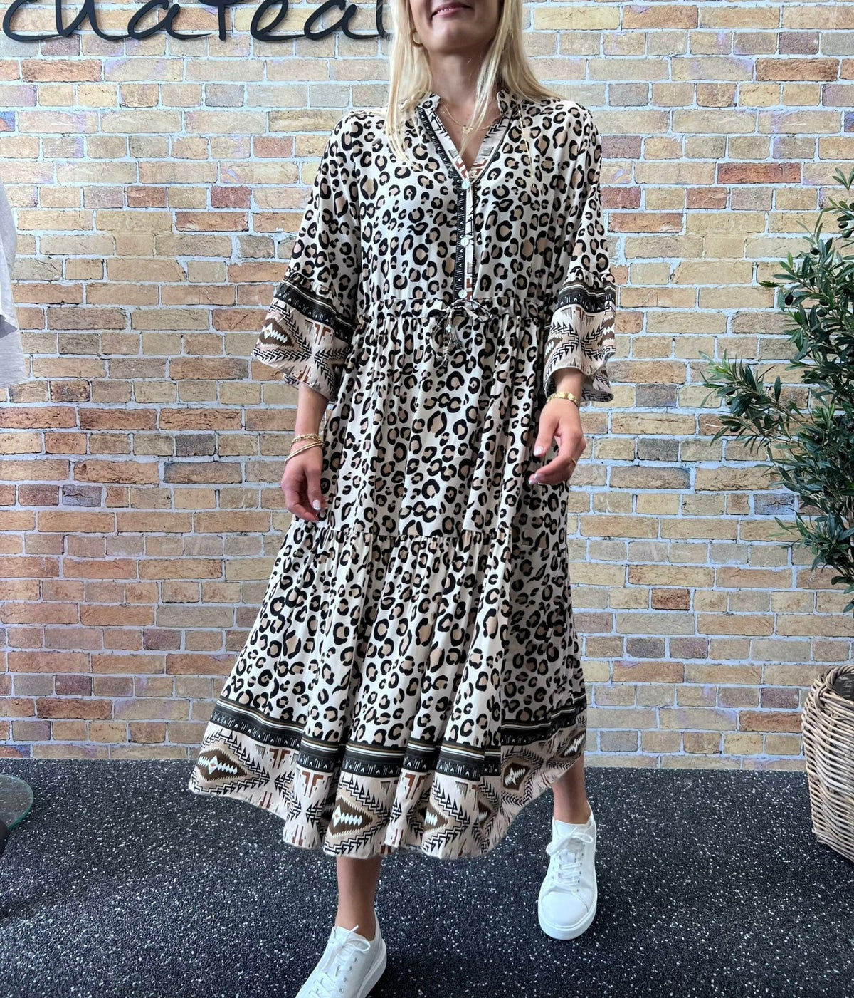 Kjole Leopard - VIAMAJA.DK
