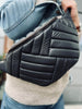 Lær bumbag  STRIPE - Mykt lammeskinn
