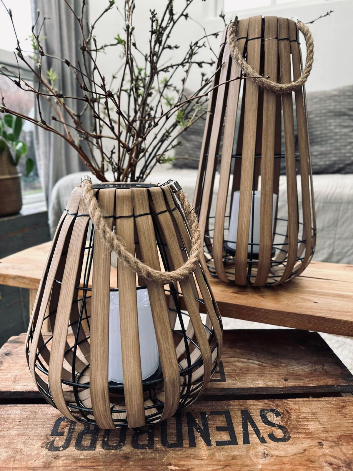 Lanterne med solceller – Nature 43cm - VIAMAJA.DK