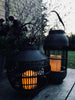 Lanterne med solceller Rattan kule