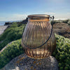 Lanterne - Rillet glass Brown