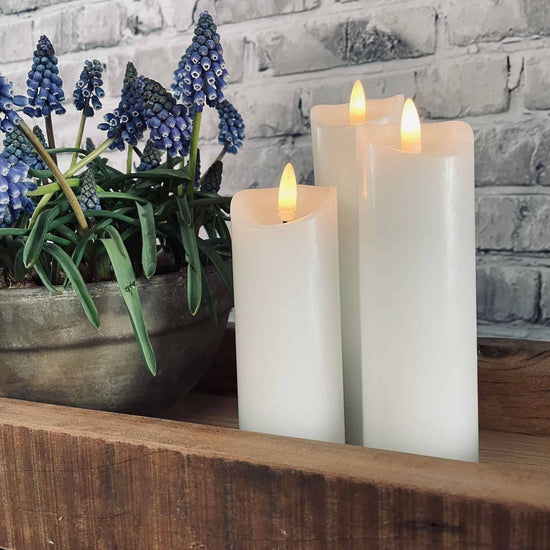 LED Bloklys - 17,5cm - med 3D væge - VIAMAJA.DK