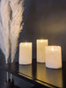 LED Bloklys – Gaveeske med 3 stk. Lys – Inkl. fjernkontroll
