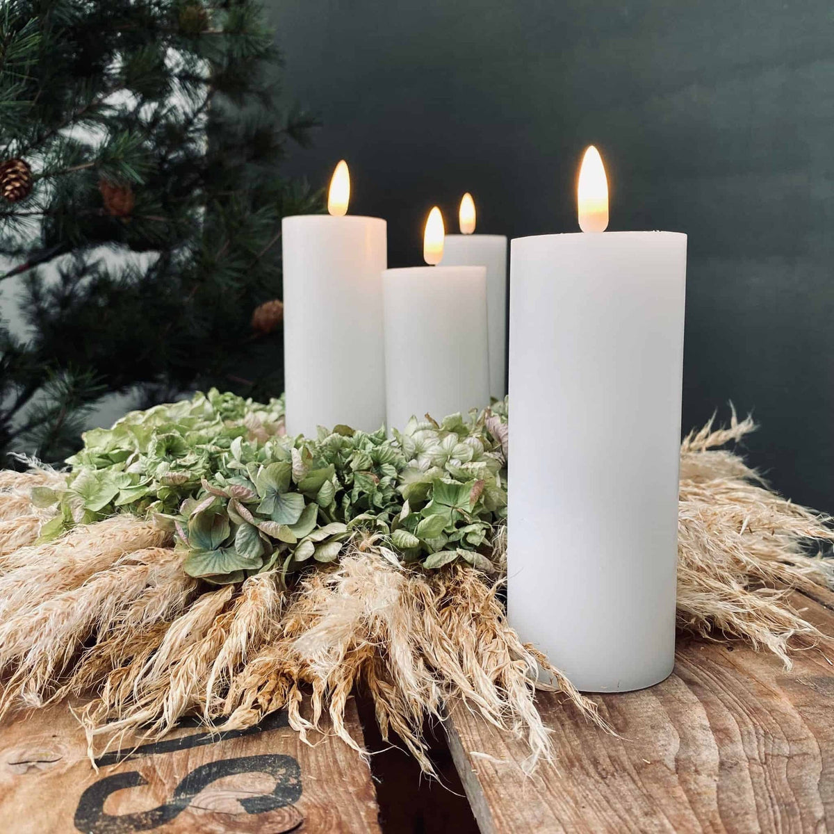 Led bloklys med flad top – H15 cm - VIAMAJA.DK