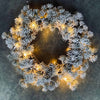 LED cederkrans med snø - 2 stk