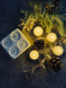 LED telys - Oppladbar - 4 stk