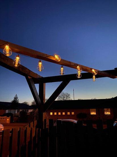 LED Lyskæde med solceller - Udendørs med 10 pære - VIAMAJA.DK