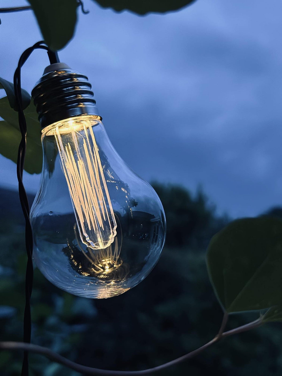 LED Lyskæde med solceller - Udendørs med 10 pære - VIAMAJA.DK