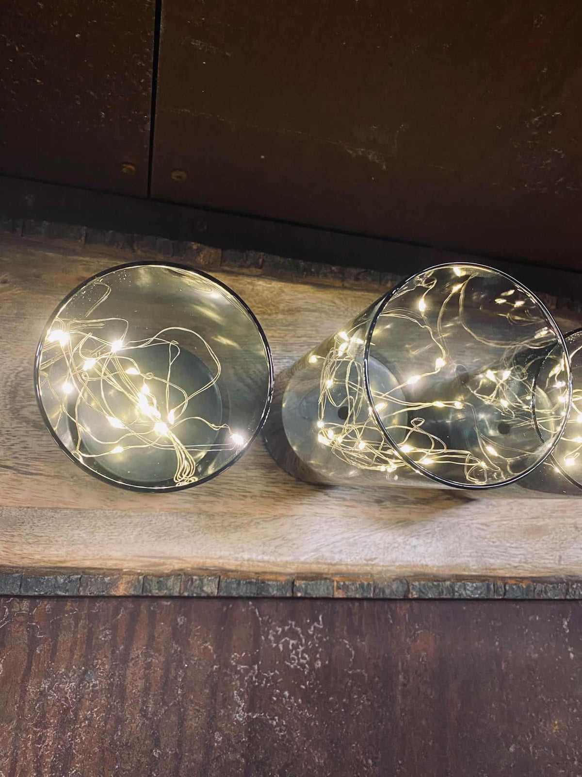 LED lystråd - Gavesæt af 3 stk. glas cylinder - VIAMAJA.DK