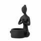 Lysestage - Black Resin YOGA - VIAMAJA.DK