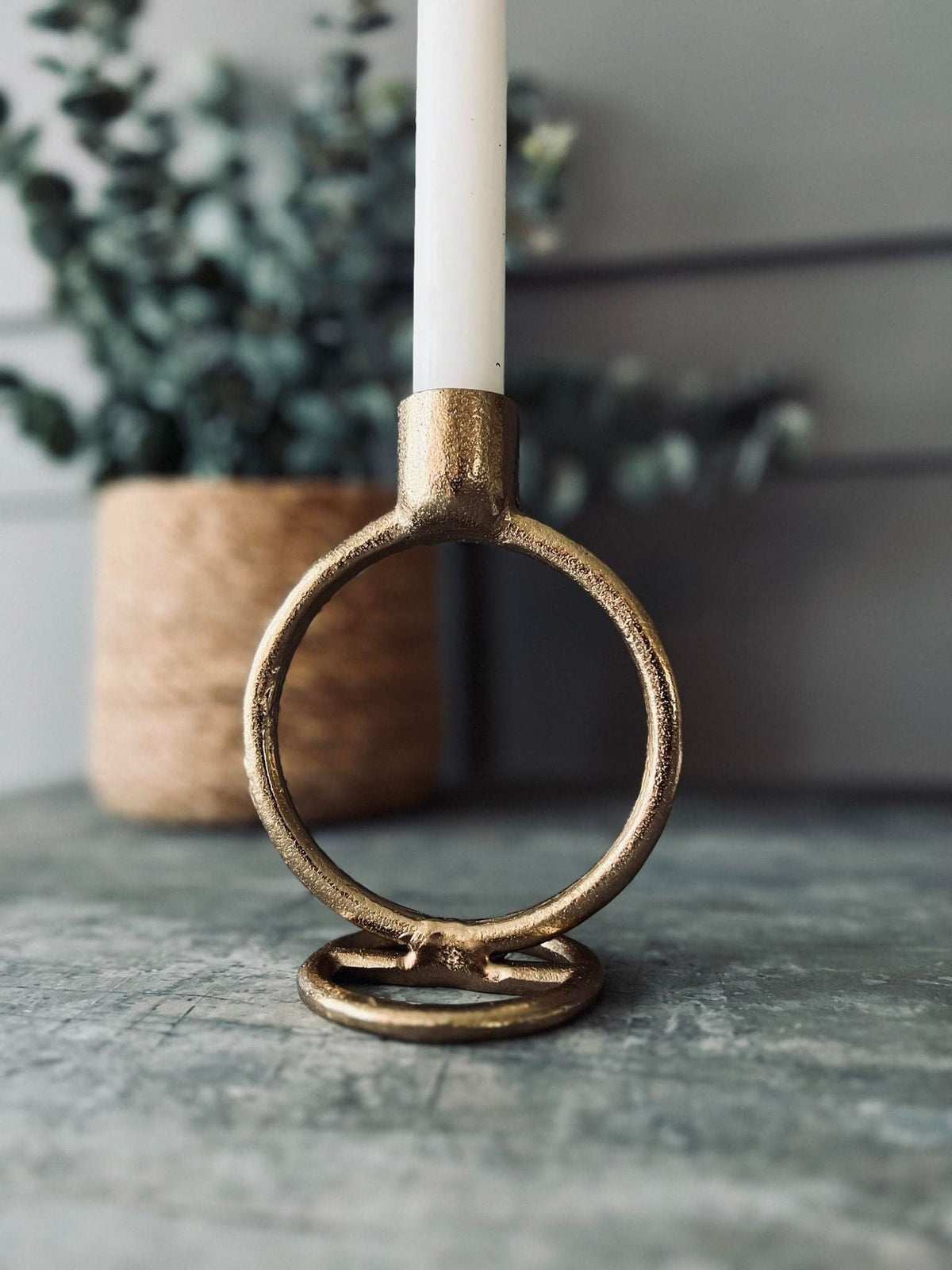 Lysestage - Guld 15cm - VIAMAJA.DK