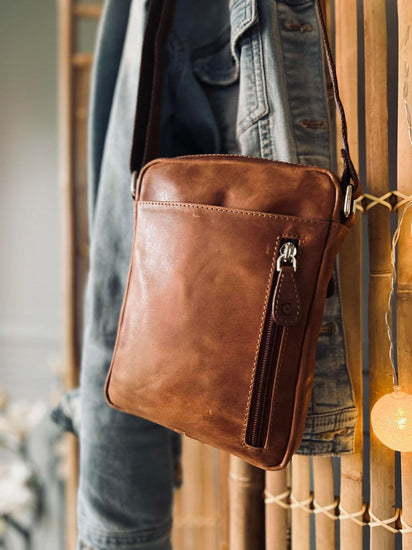 Mobiltaske Daily – Vintage cognac - VIAMAJA.DK