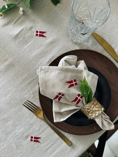 Mundservietter med flag – 4 stk - VIAMAJA.DK