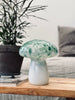 MUSHROOM-lampe m/ LED – Grønt munnblåst glass