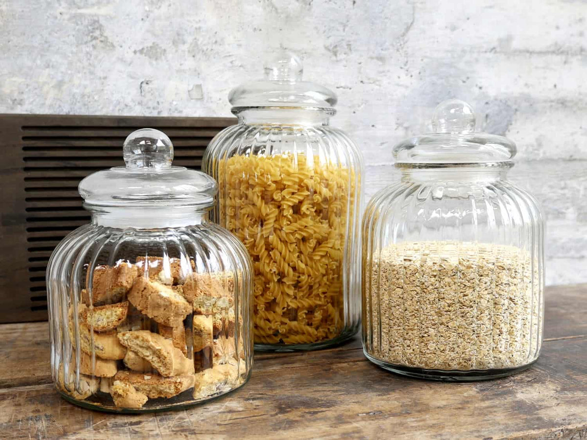 Opbevaringsglas m. riller – 356cl - VIAMAJA.DK