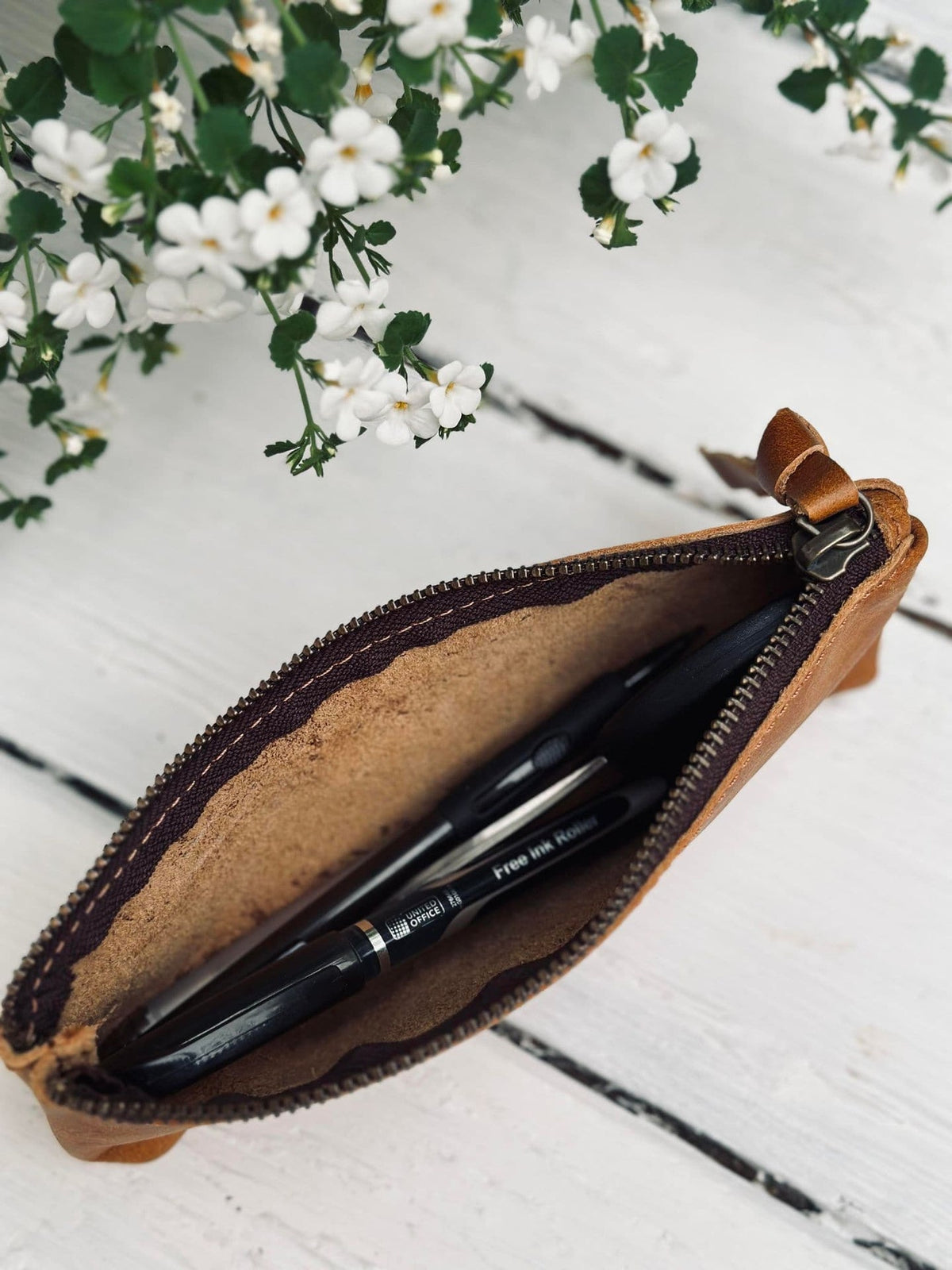 Penalhus MIOMIO - Cognac skind - VIAMAJA.DK