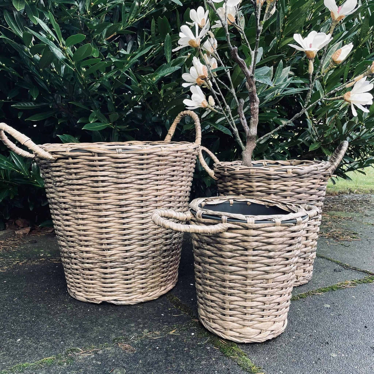 Plantekurv med spand – Stor - VIAMAJA.DK