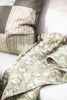 Quilt grønn m/faded rose paisley