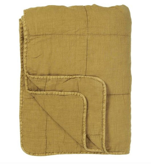 Quilt - Vintage quilt mustard - VIAMAJA.DK