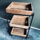 Rullevogn med 3 bakker - Industrielt design - VIAMAJA.DK