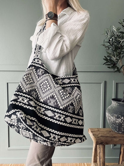 Shopper Black boheme – Perfekt til yoga - VIAMAJA.DK