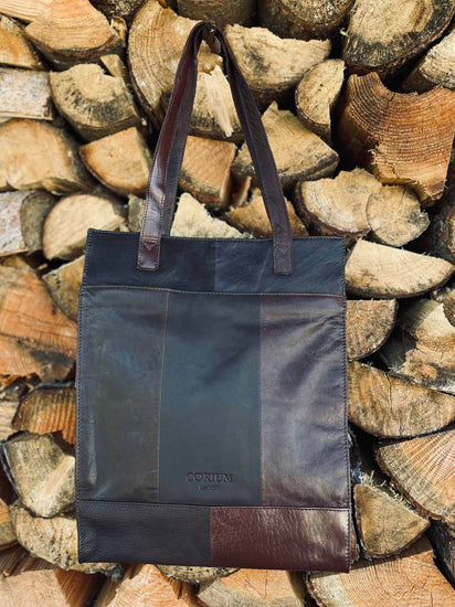 Shopper i kraftig recycling læder – Brown - VIAMAJA.DK