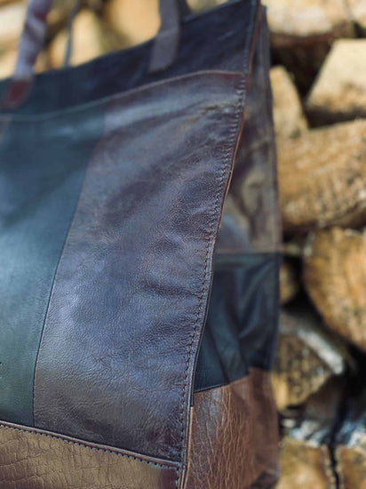 Shopper i kraftig recycling læder – Brown - VIAMAJA.DK