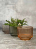 Stort glass til telys coral sand