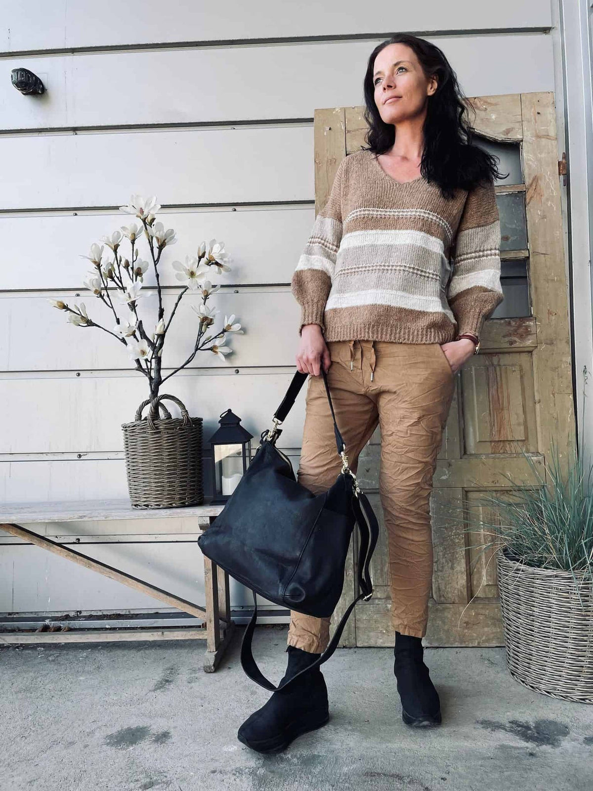 Strik Oversize Alma Camel - VIAMAJA.DK
